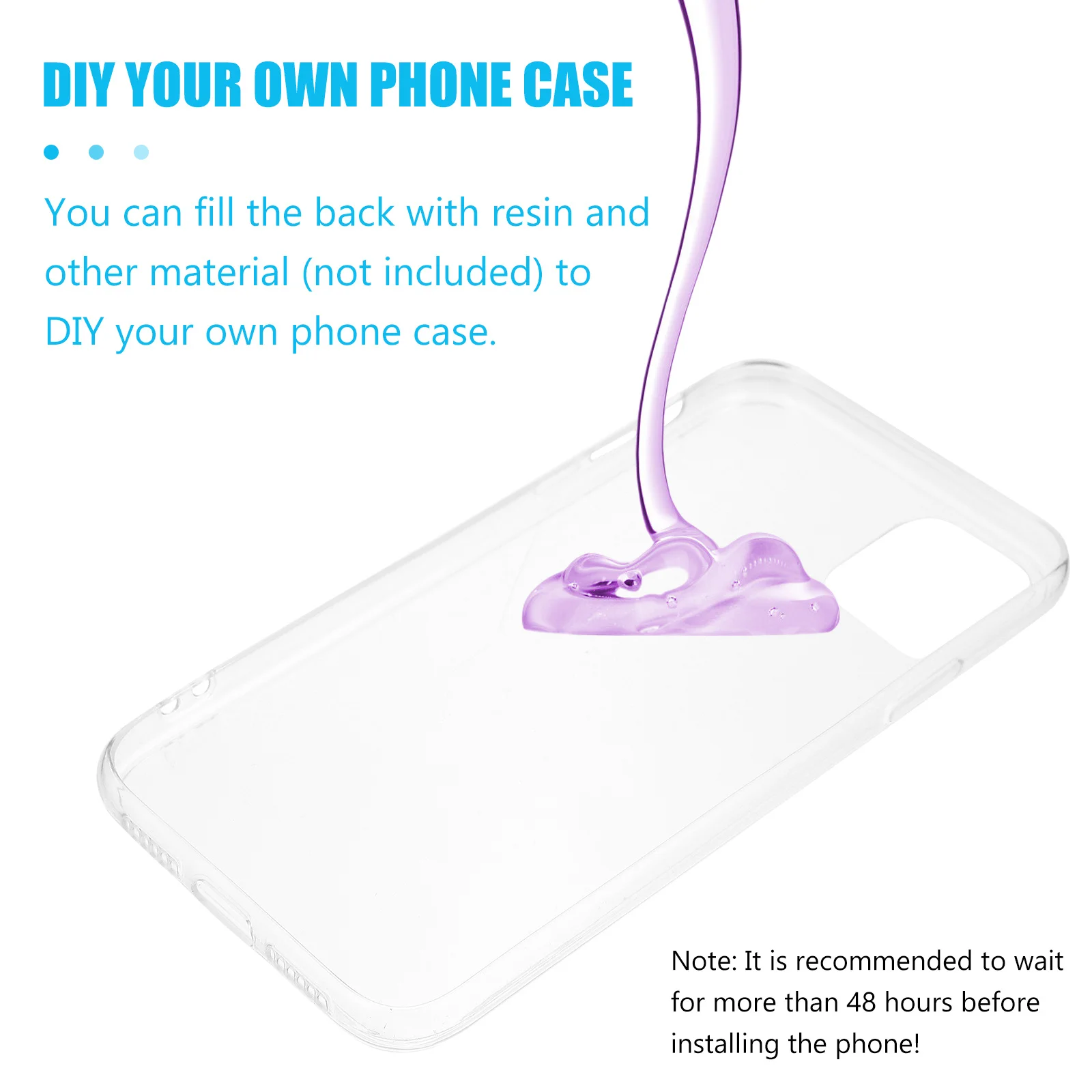 Custodia per telefono in resina personalizzata da 5 pezzi compatibile con 11 coperture rigide in acrilico sottile custodia protettiva per cellulare fai da te resistente ai graffi