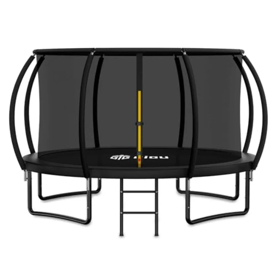 

12FT Recreational Trampolines with Enclosure Net and Ladder and Anti-Rust Coating ASTM Approved for Outdoor