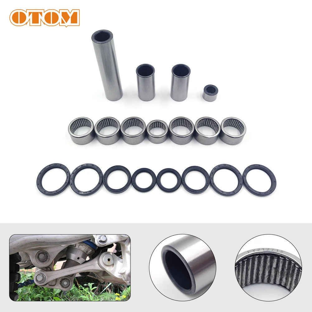 OTOM Motorcycle Thrust Needle Roller Bearings Bushing Oil Seal Motocross Triangle Lever Linkage ARM For Yamaha YZF WRF 250 450