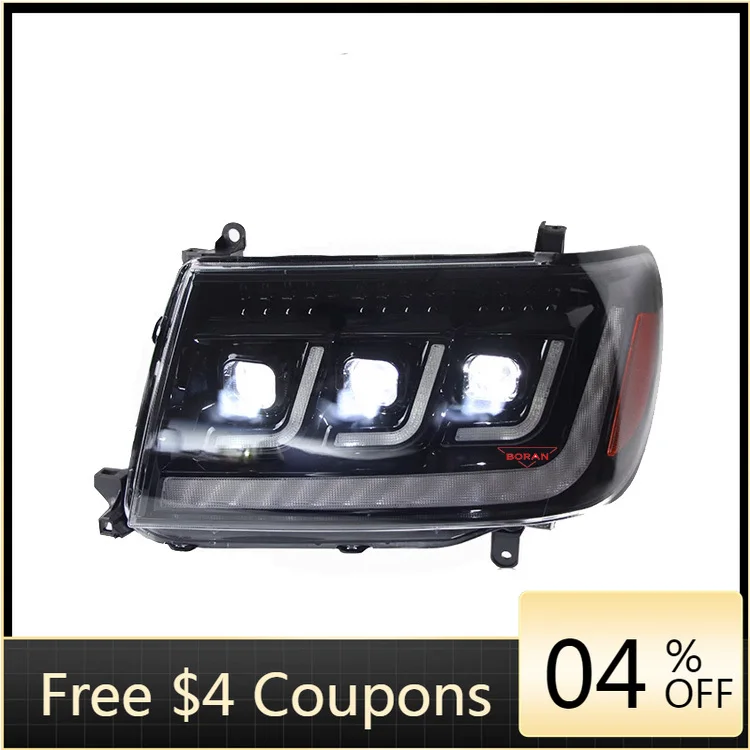 

High quality hot sellingLC100 FJ100 LED Headlight 1998-2007 for ToyotaS Land Cruiser Plug-Play Upgrade with 6000k Color Temperat