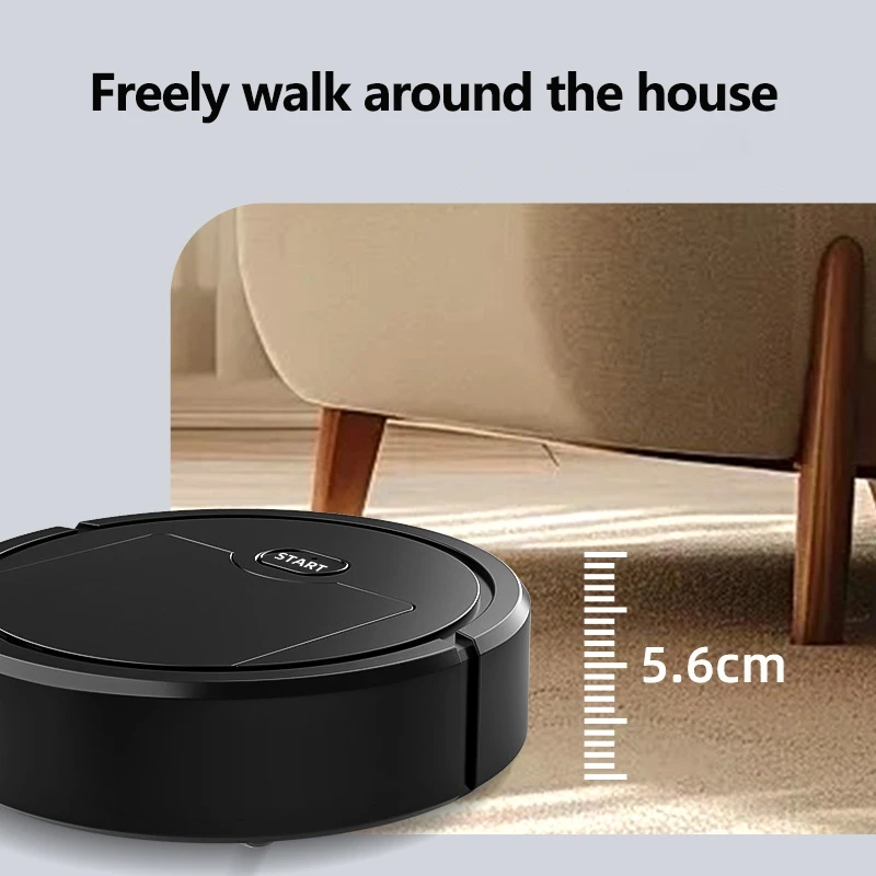 3 in 1 Household Automatic Sweeper Dry Wet Use Mini Sweeping Robot USB Rechargeable Vacuum Cleaner Silent Floor Cleaning Machine