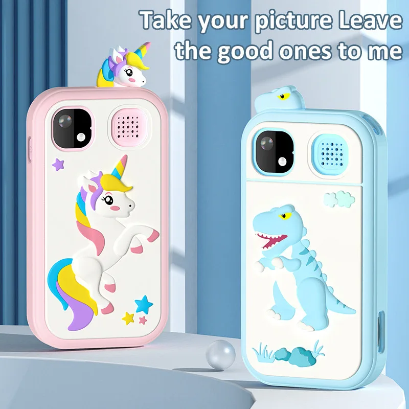 Kids Smart Phone Toys Cartoon Unicorn Hd Touchscreen Camera Baby Mobile For Girls Boys Children Educational Toys Birthday Gifts