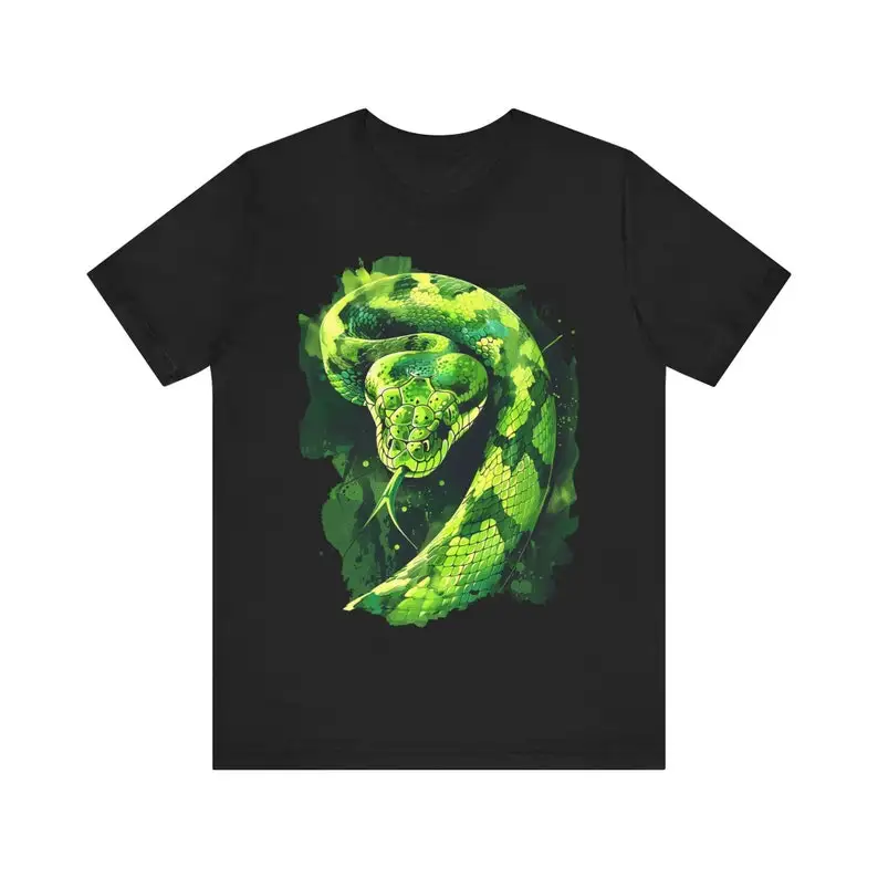 

Green Tree Snake Python Art Design Snake T-Shirt