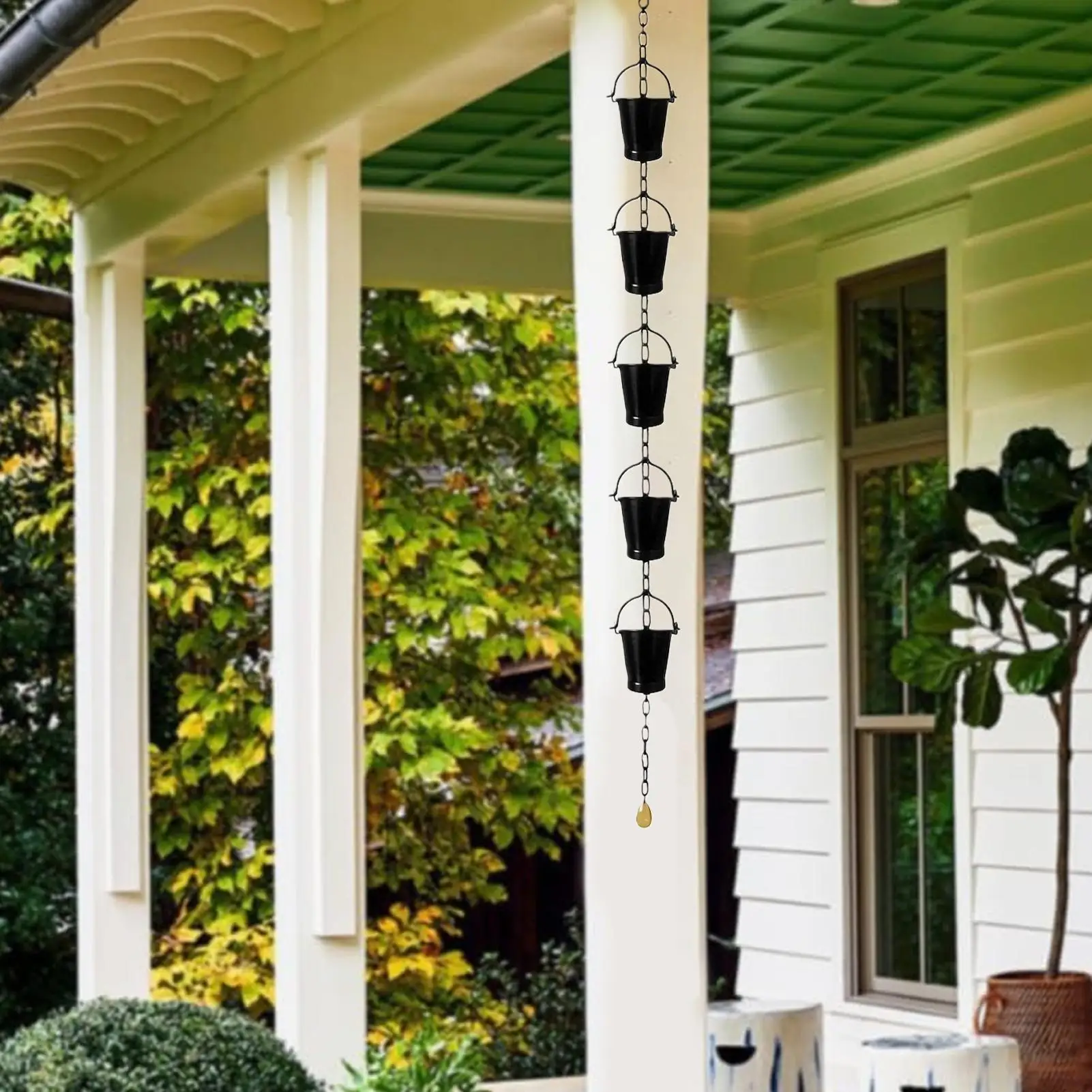 

Дождевые цепи для желобов, декоративный двор, ловушка для дождя, нержавеющая водяная цепь, водосточная труба для домашних хозяйств, пейзаж на заднем дворе