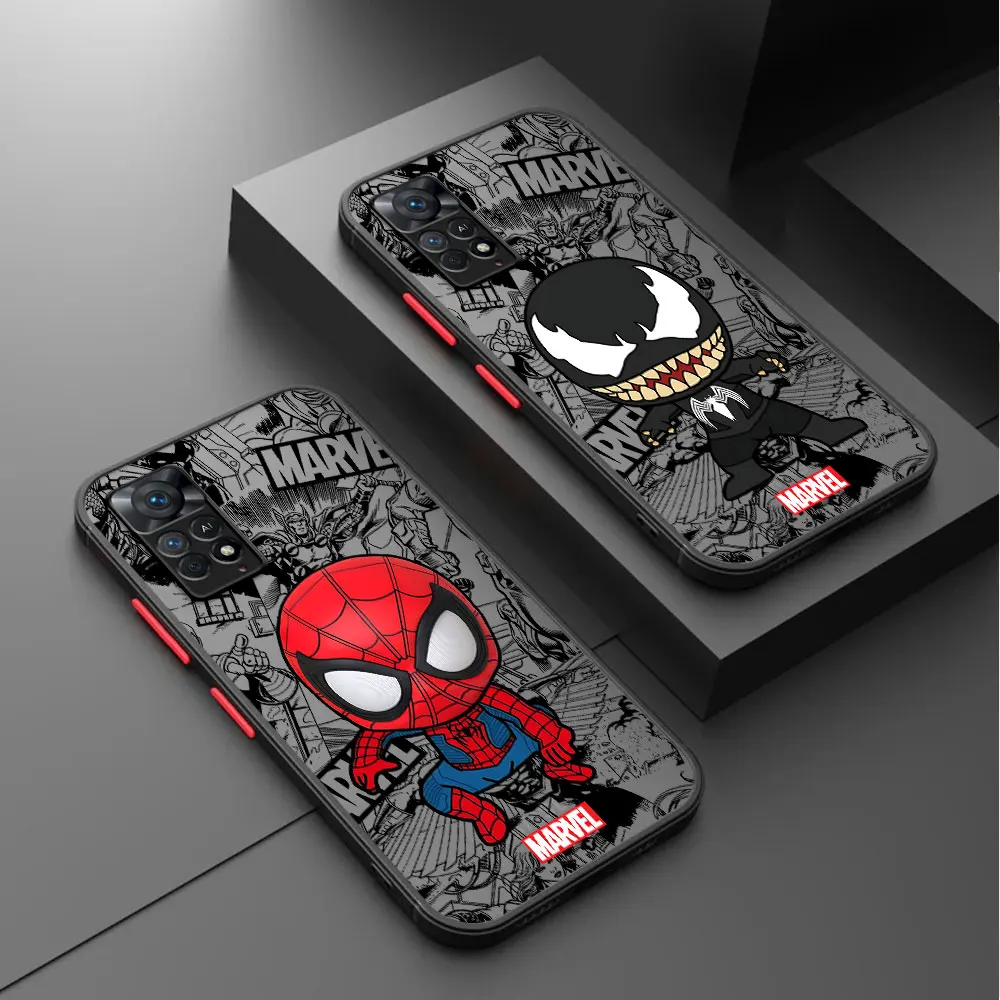 

Cases for Redmi Note 11 12Pro 5G 7 12c 13 10 9s 8t 12s A1 Plus 10 Pro 8 k40 13ProPlus celular coque Spider Man Cool Marvel Venom