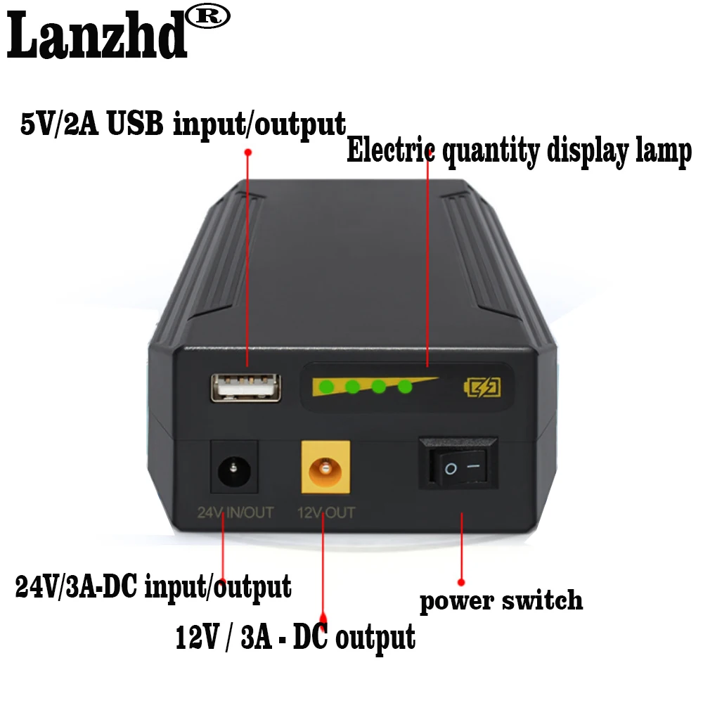 NEW 24V 12v 5V 18650 Lithium Li ion Battery pack 7S1P DC 12V 24V and USB 5V Mobile power With 5521 5525 Reserve batteries