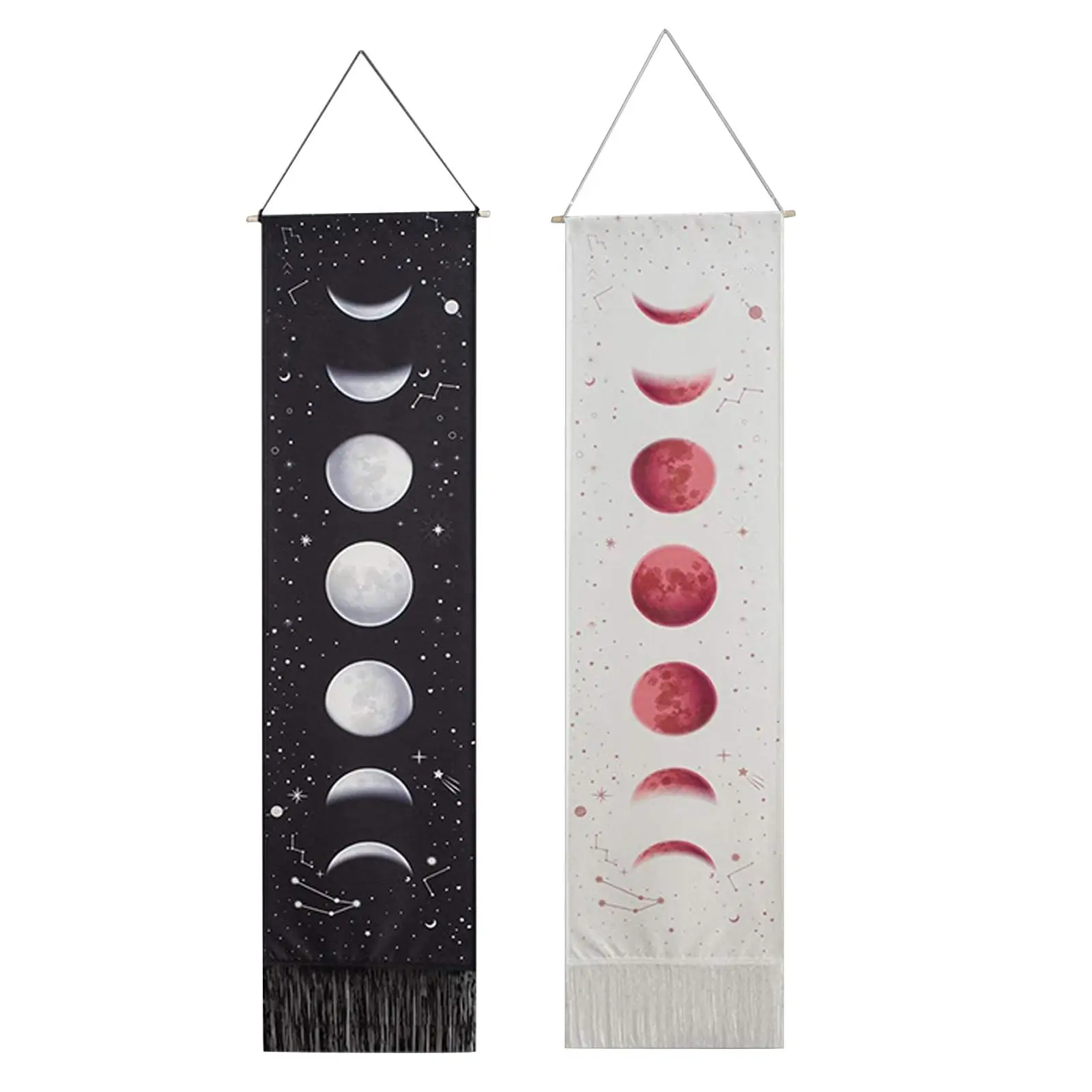 Moon Phase Hanging Tapestry Decoration Backdrop Gift Photography Props Chic for Dorm Living Room Bedroom Restaurants