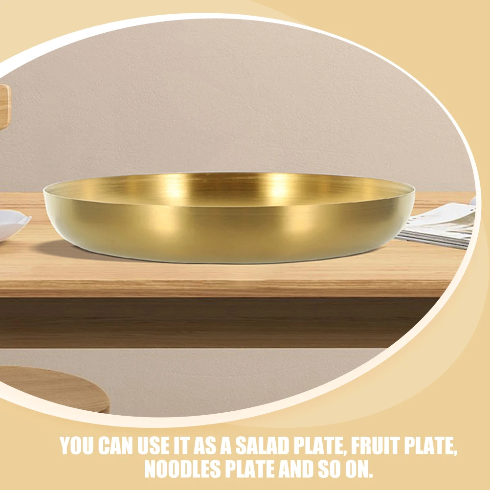 

Stainless Steel Steak Plate Serving Tray Food Container Home Kitchen Buffet Salad Sandwich Snack Dinner Plates Camp Storage Rack