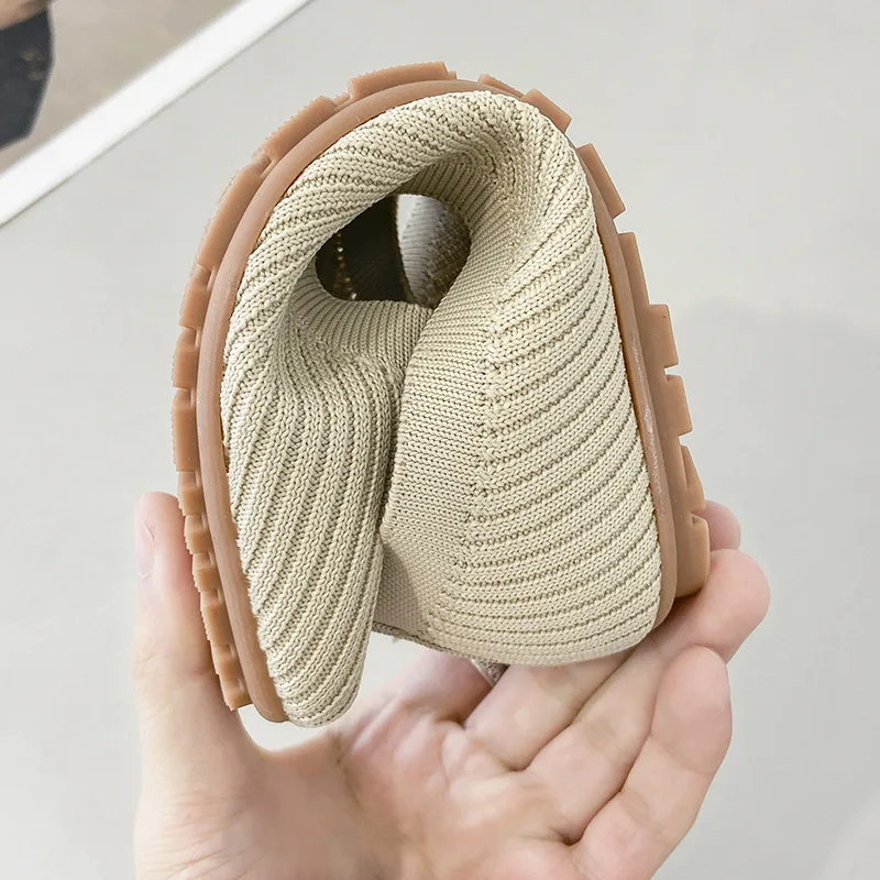 Damskie buty codzienne na lato i jesień, płaskie, oddychające, dzianinowe, z kwadratowym noskiem, wsuwane, damskie mokasyny do chodzenia, prowadzenia samochodu.