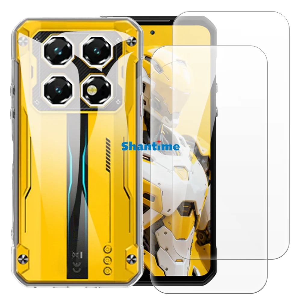 Soft Case + 2 Pack Tempered Glass Screen Protectors for Oukitel WP60 Full-Body Protection