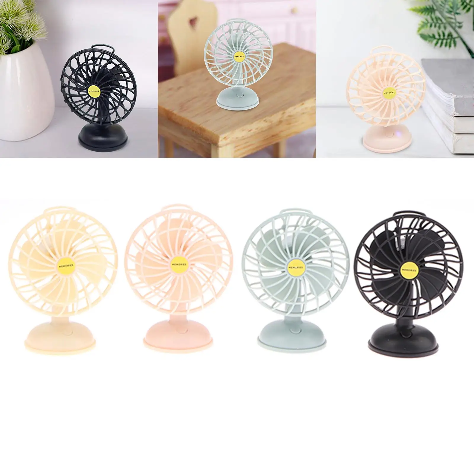 Dollhouse Móveis para Favores Do Partido, Desk Fan, 1:12, 1:6