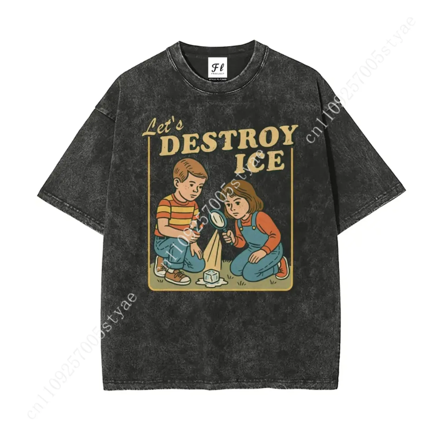 Let’s Destroy ICE Shirt, Retro Protest Tee, Satirical Graphic T-Shirt, Subtle Abolish ICE Shirt, Anti ICE Tee, Oversize Unisex W