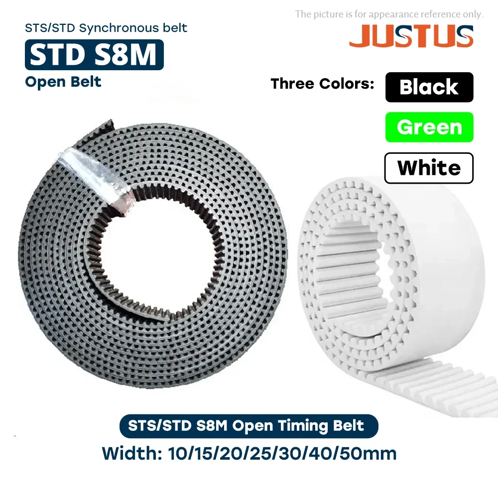 STS/STD S8M Width 12/15/20/25/30/40/50mm Opening Timing Belt Used In S8M Belt Pulley for 3D Printer Transmission belt