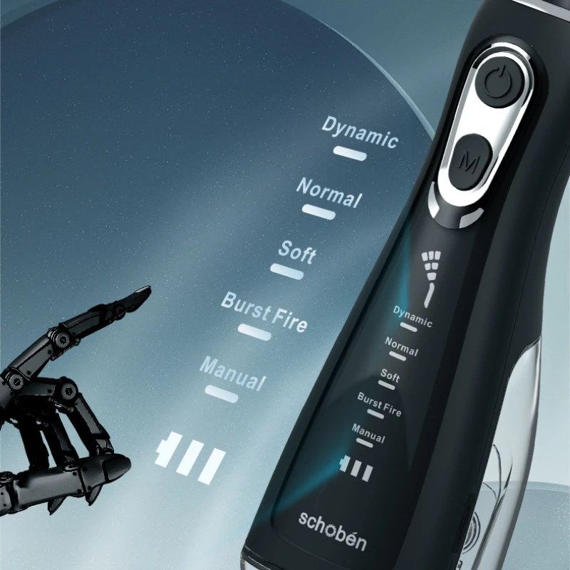 Irrigador bucal de agua, hilo Dental inalámbrico, 5 modos IPX7, resistente al agua, tanque de agua de 300ML, eliminación de cálculo Dental, 1800 pulsos/min