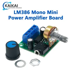 LM386 Mono Mini Power Amplifier Board YX1667 DC 3-12V Adjustable Volume Audio Amplifier Module