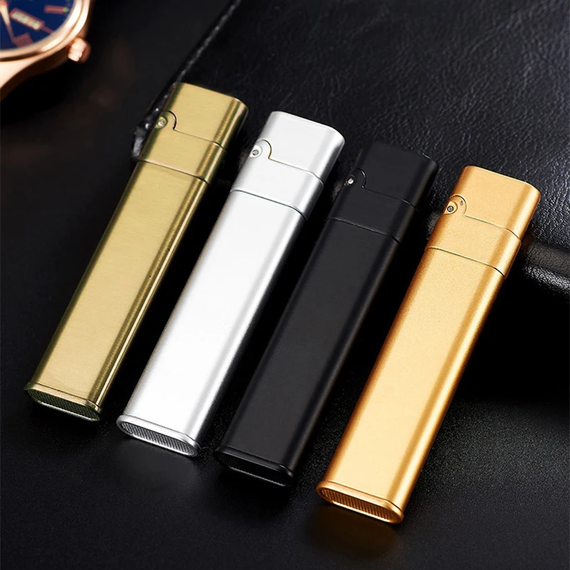 Mini Compact and Easy To Carry Kerosene Lighter Copper Retro Sturdy Refillable Wheel Lighter Smoking Cigarette Gift