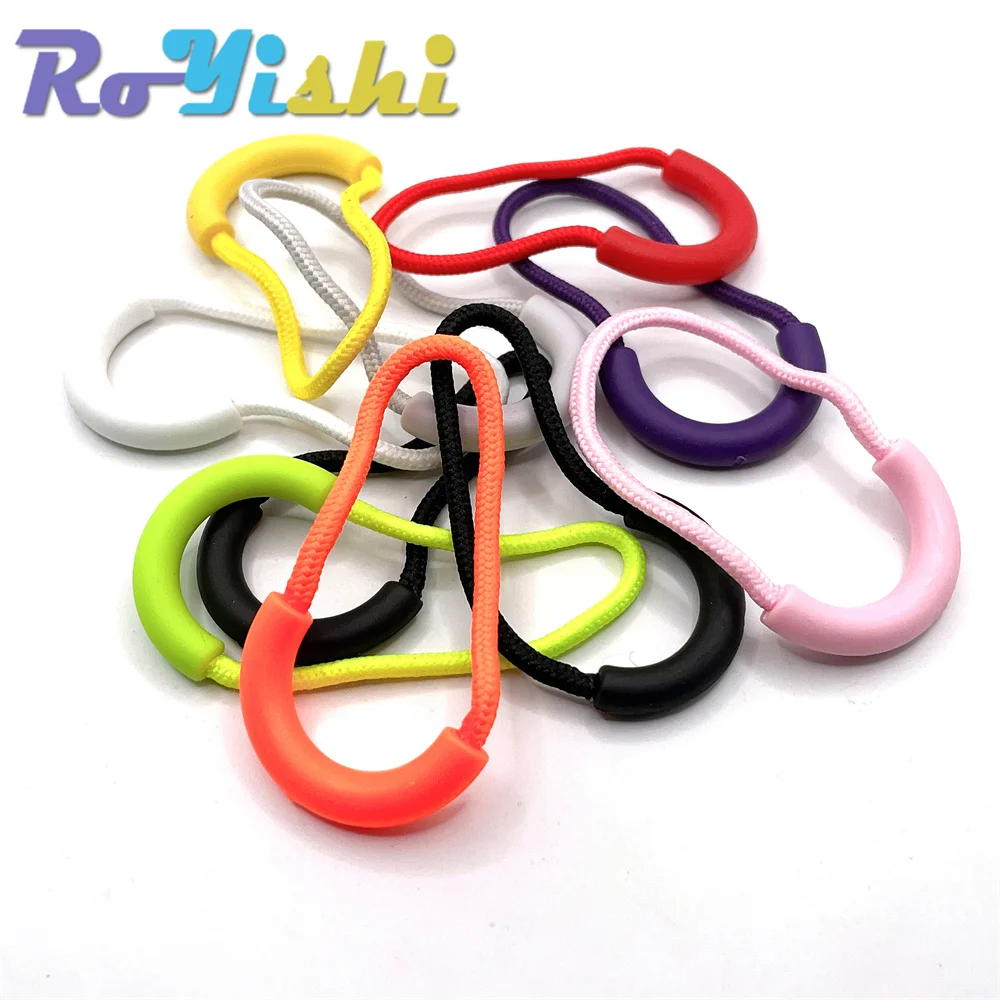 10 Pcs/Pack Mix Color U Shape Cord Zipper Pull Strap Lariat For Apparel Accessories