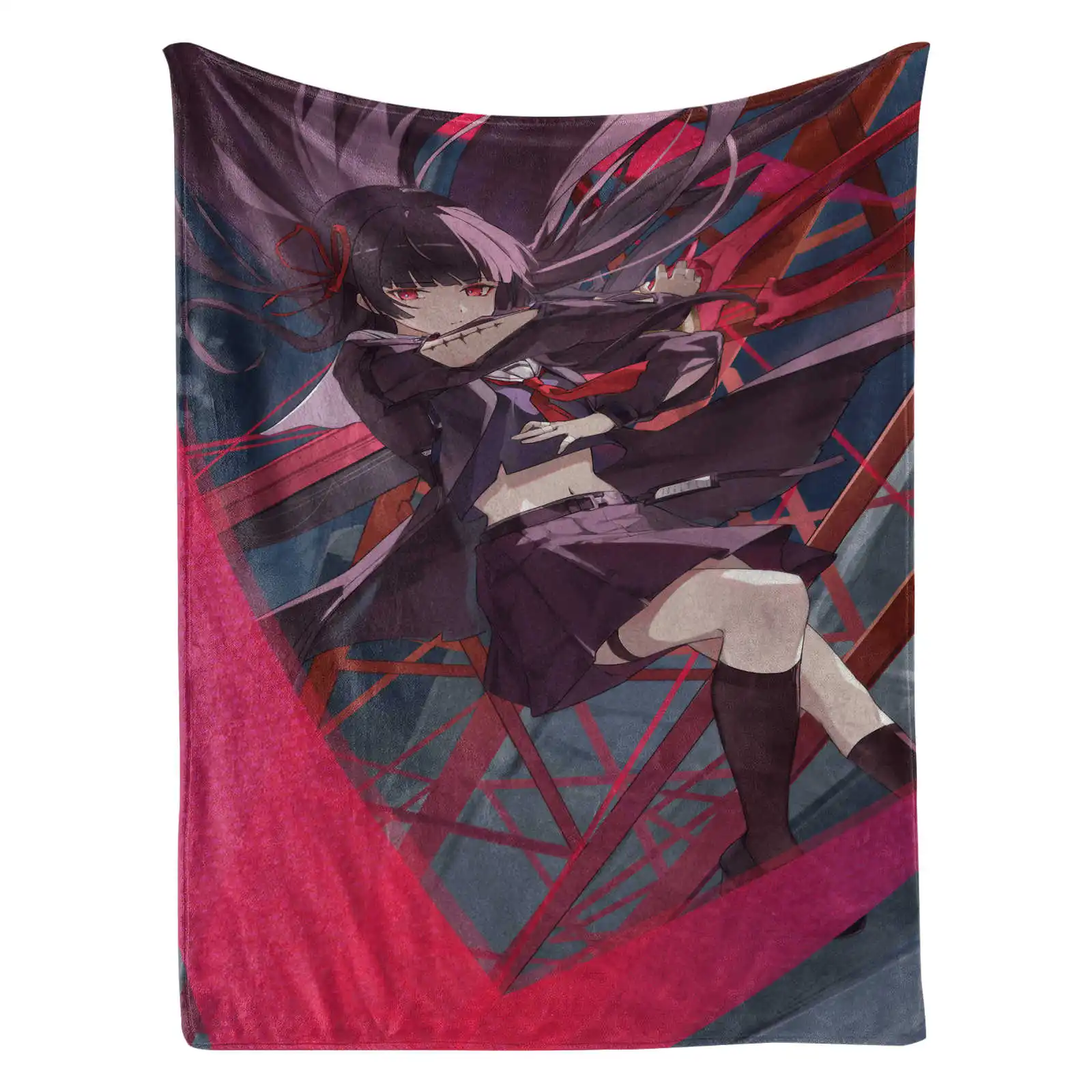 

Mingchao Qiansaki Blanket Lovely Printed Multifunctional Flannel Throw Gifts for Home Camping Travel