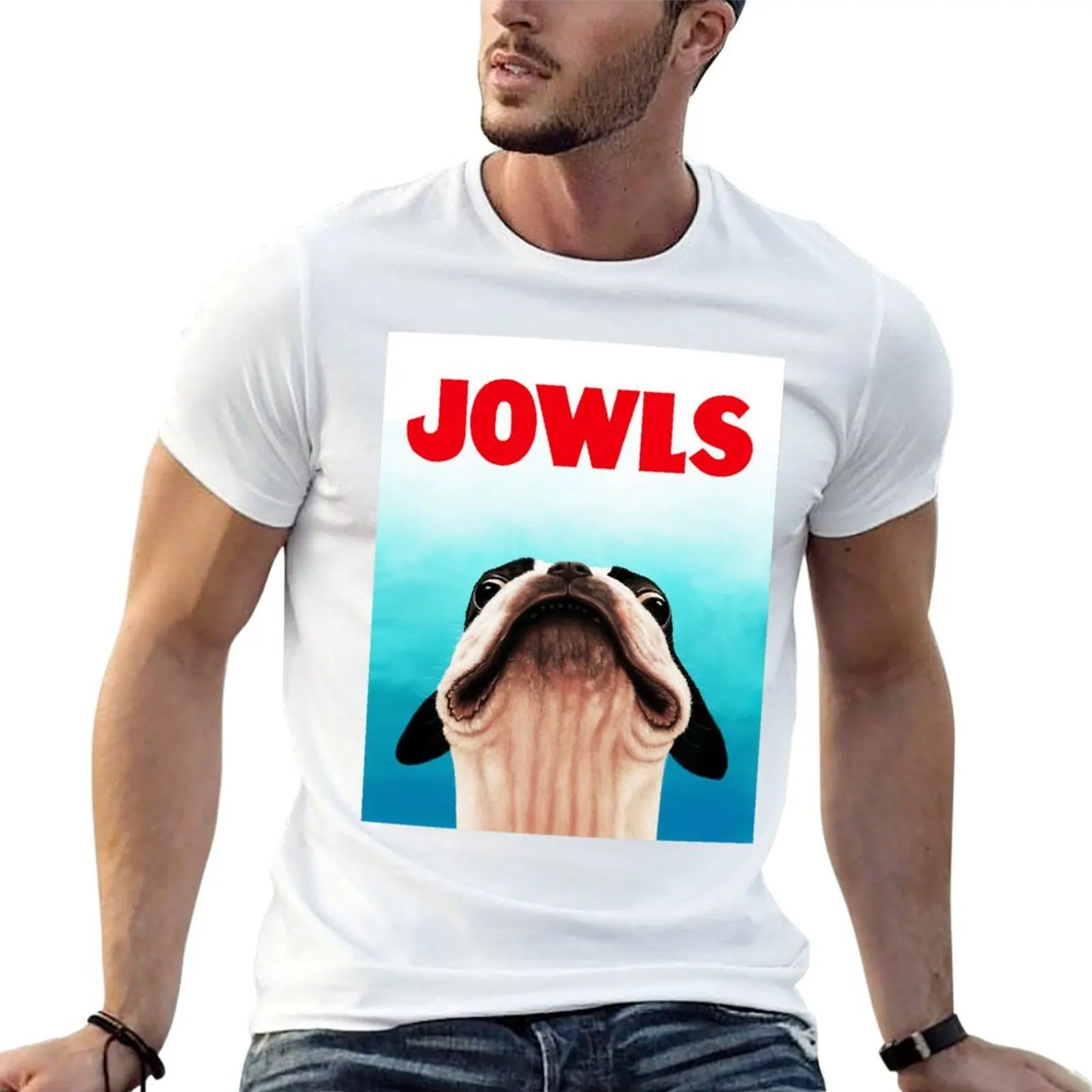 Accueil SeAffiche Jowls B-oston Terrier T-Shirt gifts for boyfriend anime figures shirts men