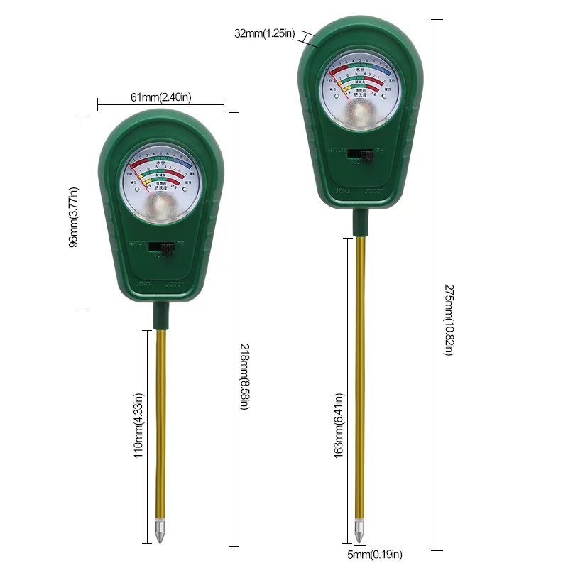 Garden Plant Soil Moisture PH Meter Hygrometer Probe Watering Test For Experiment Indoor Outdoor Soil Moisture Analyzer Detector
