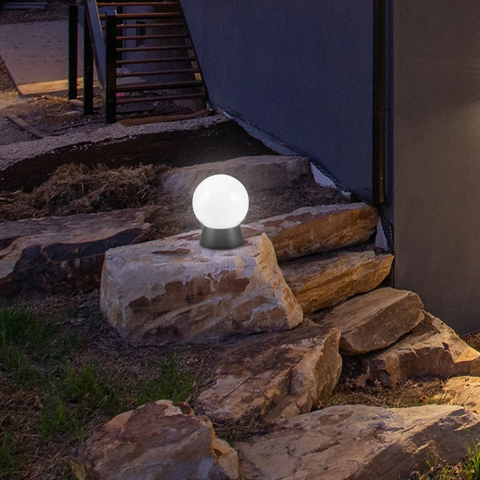 

Round Wall Light LED Illuminated Outdoor Indoor Sconce Compact Size Easy Install Decorative Lamp for Yard Corridor Balcony Use