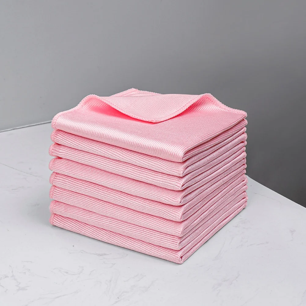 Reusable Thickened Glass Wipes 8 Pack 40x40cm for lint Free for Mirrors Kitchen Tables Cabinet Surfaces and Tableware