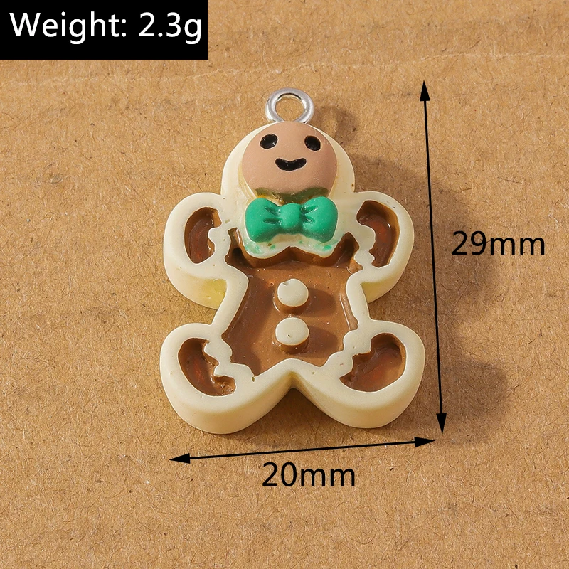10 Stück Cartoon-Weihnachtsanhänger Schneemann Weihnachtsmann Hirsch Anhänger für die Herstellung von Ohrringen Halsketten DIY Weihnachtsgeschenk Schmuckzubehör – Detail 13