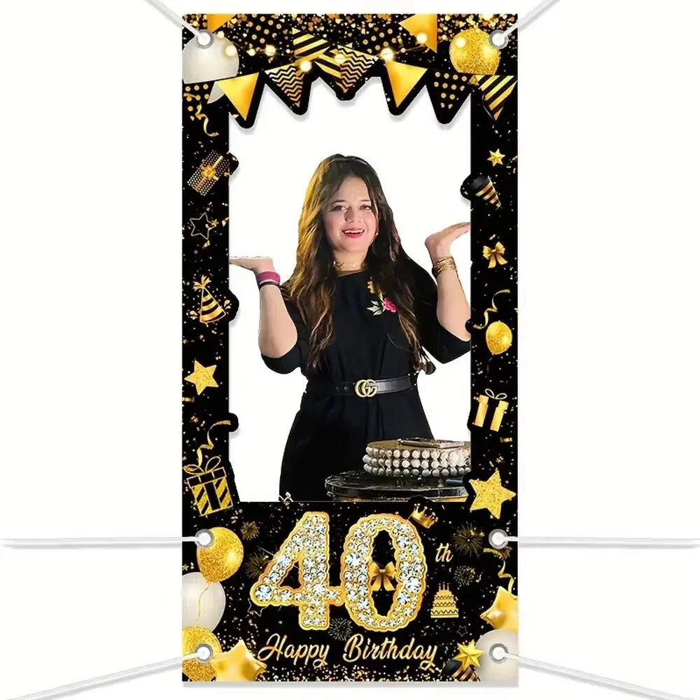 Goud Zwart Gelukkige Verjaarda - Photo Booth Frame recensie en prijs