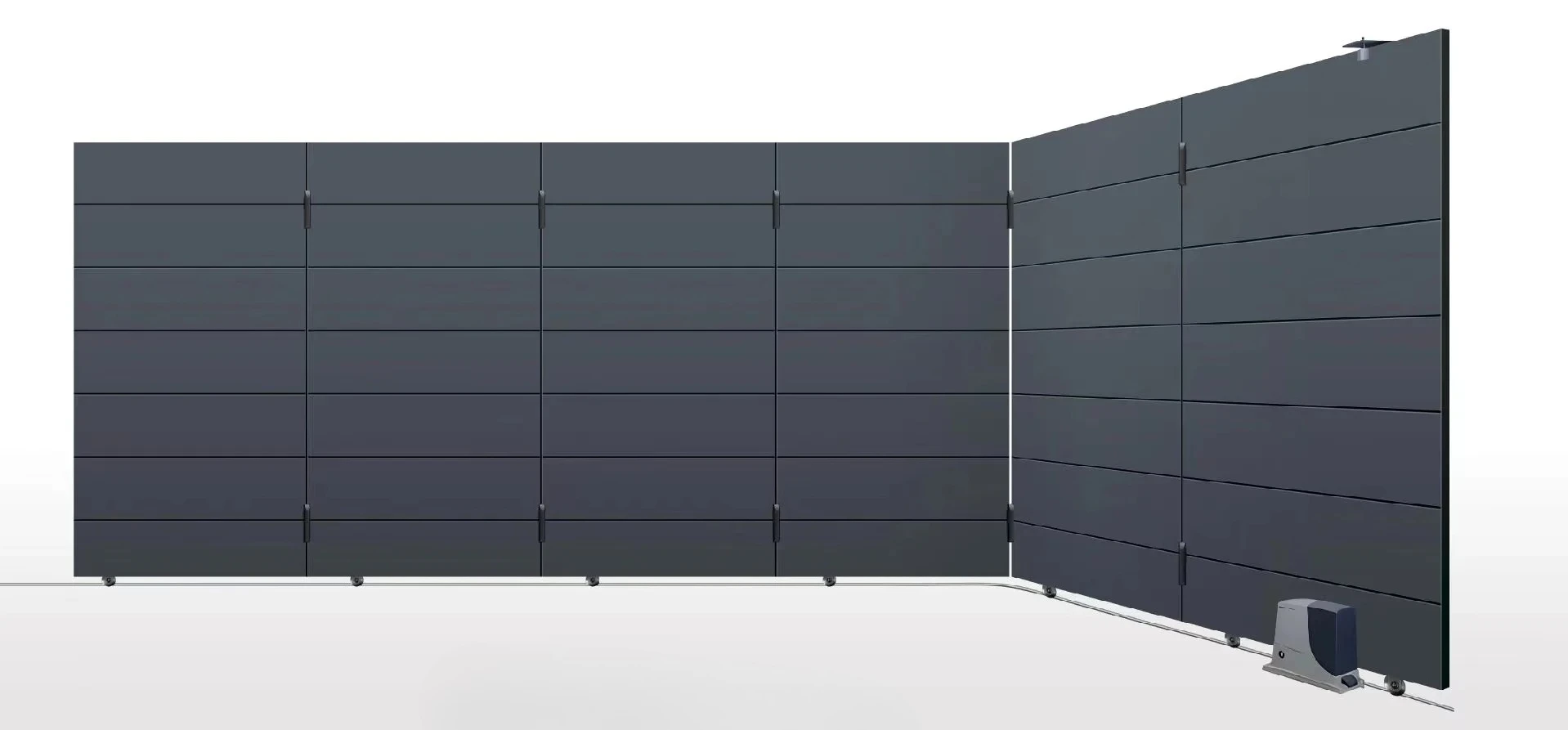 EXW Intelligent Electric Aluminum Art Sliding Turning Door For Courtyard Outdoor Villa Wall Garage Entrance Security Modern