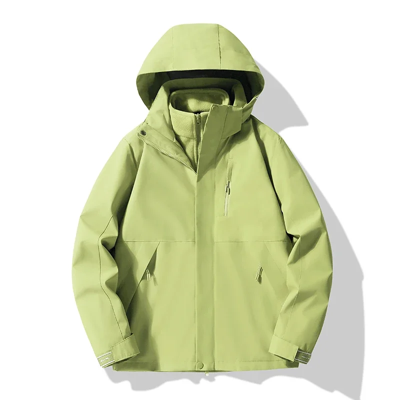 2025 للجنسين الرياضة في الهواء الطلق 3 في 1 سترة الخريف الشتاء الصوف الدافئة الداخلية بطانة معطف الرجال/النساء السفر التنزه الترفيه ملابس خارجية