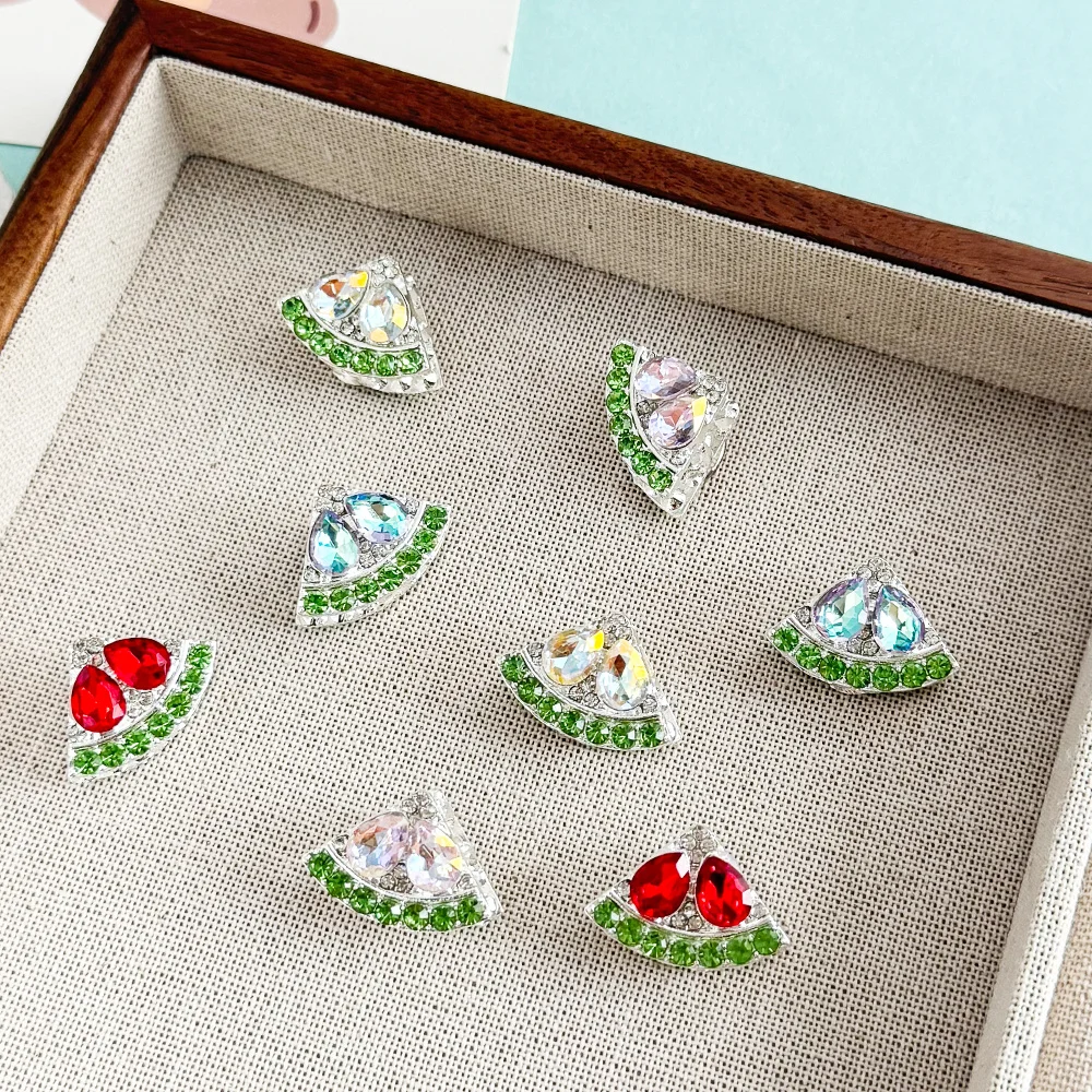 

Cordial Design 30Pcs 16*23MM DIY Fancy Beads/Hand Made/Jewelry Findings & Components/Rhinestone Effect/Watermelon Shapes #19081