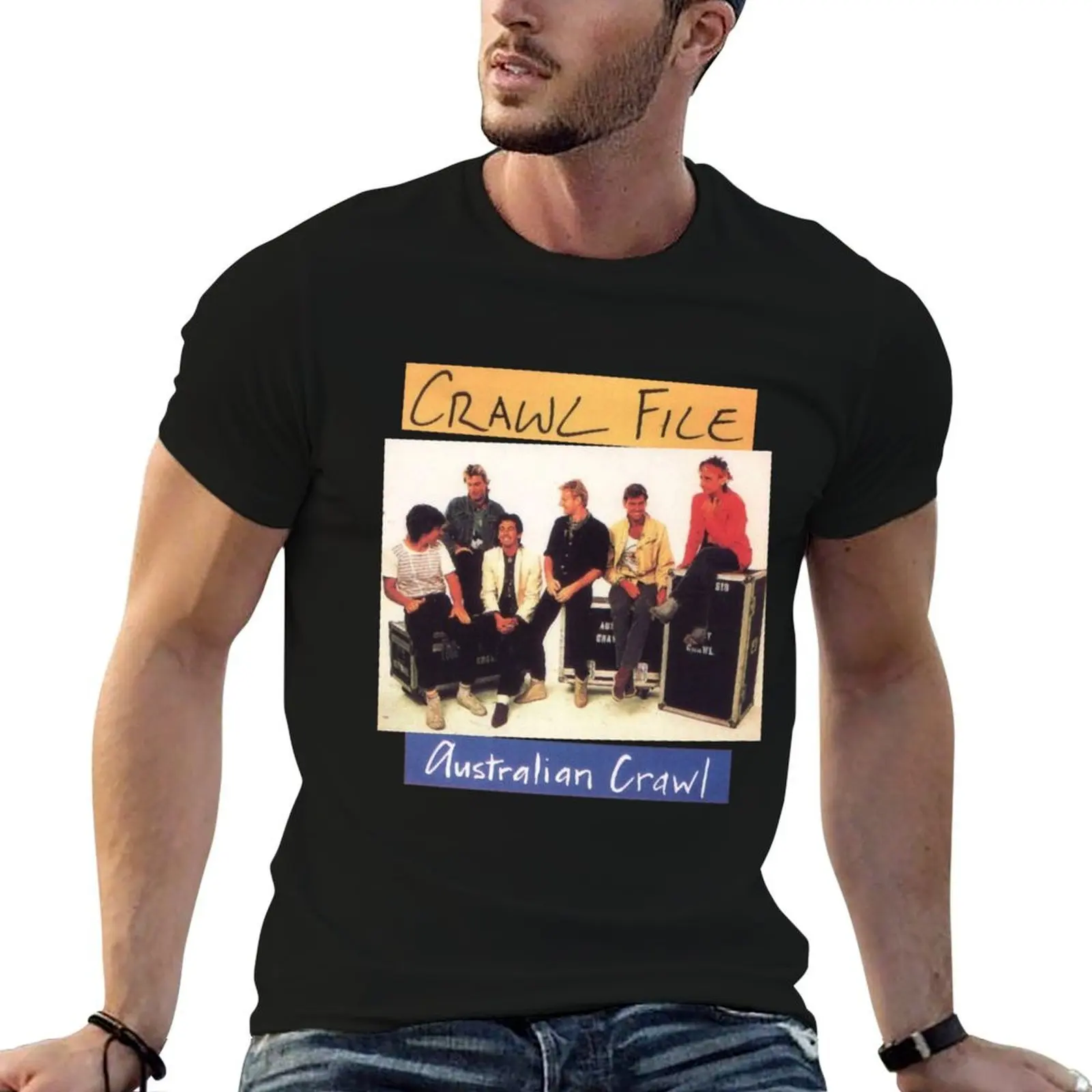 AUSTRALIAN CRAWL BAND T-Shirt t shirts for man cotton man t shirts high quality luxury brand man t shirts for men casual T-shirt