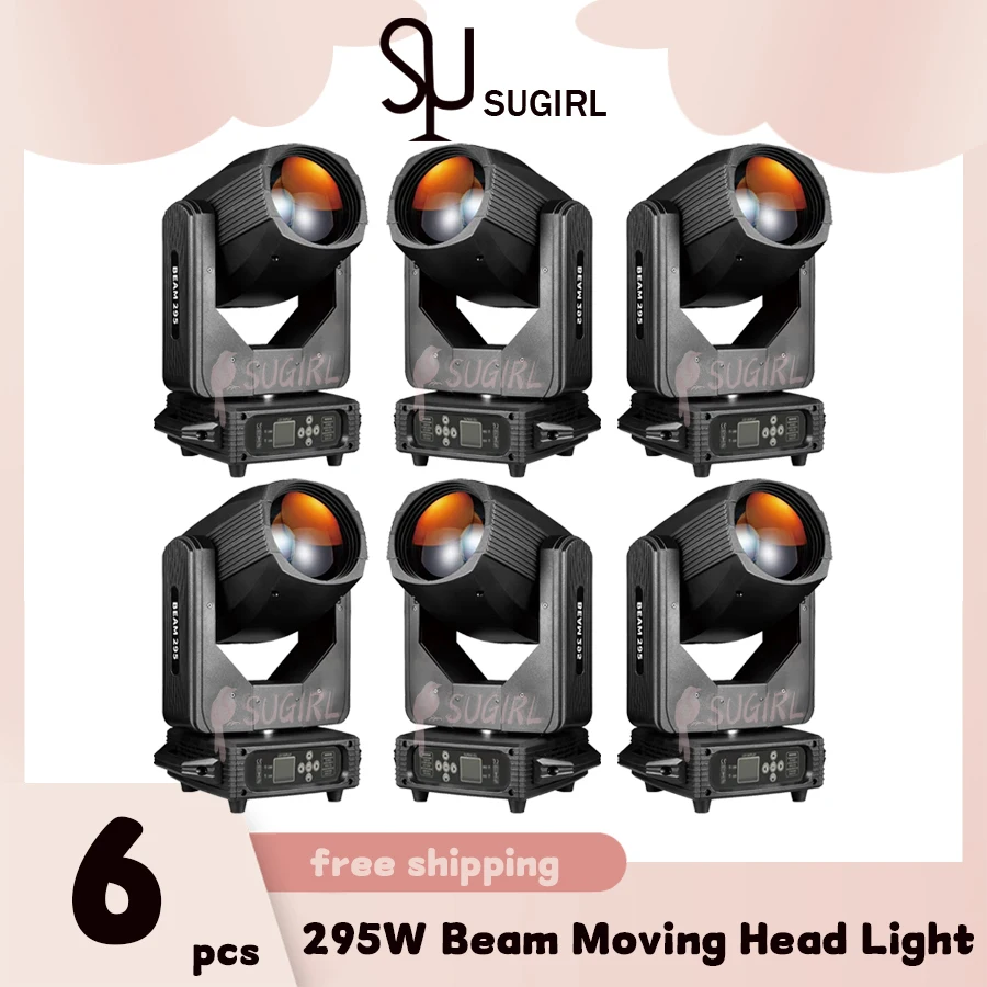 

0 Tax 6Pcs Professional DJ Light 295W Beam Moving Head Stage Light High Definition Lens For DJ Party Concert Professional Stage