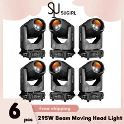 0 Tax 6Pcs Professional DJ Light 295W Beam Moving Head Stage Light High Definition Lens For DJ  Party Concert Professional Stage