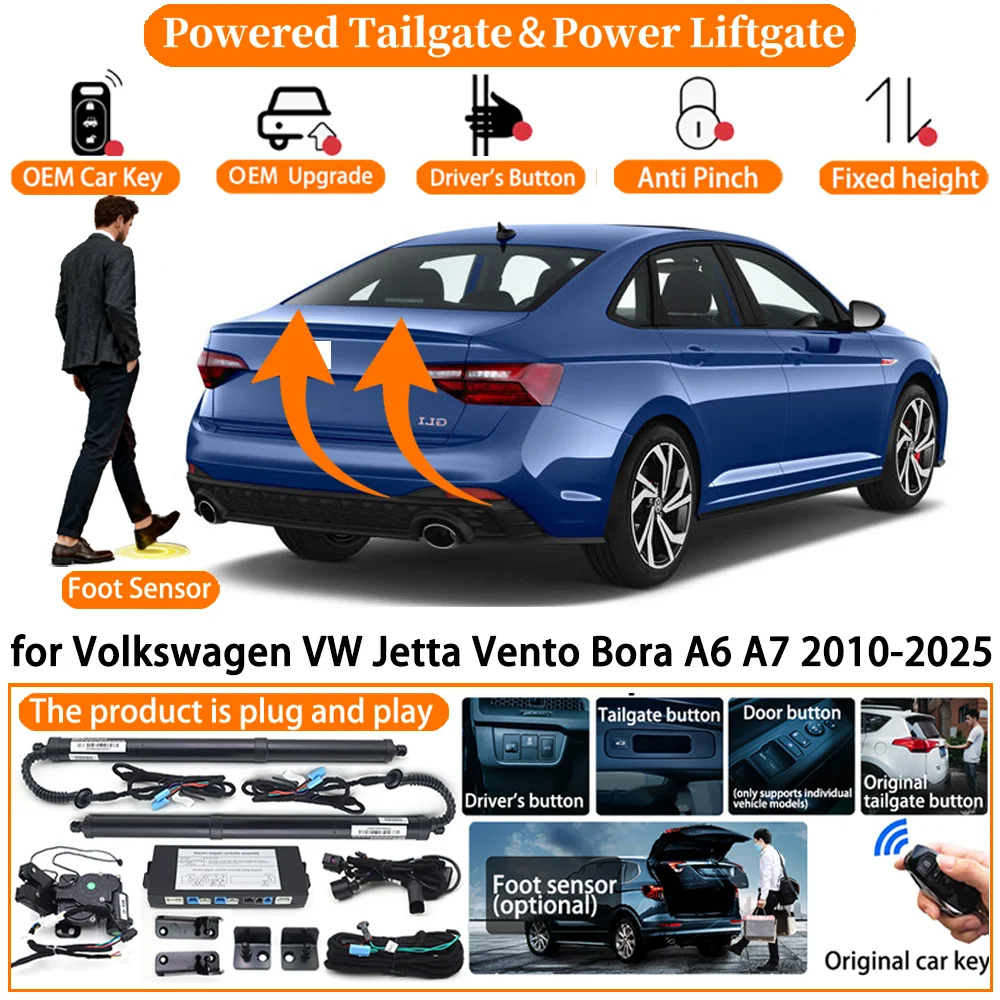 

Car Powered Tailgate system for Volkswagen VW Jetta Vento Bora A6 A7 2010-2025 Automatic Electric Power Tailgate Tail Gate Lift