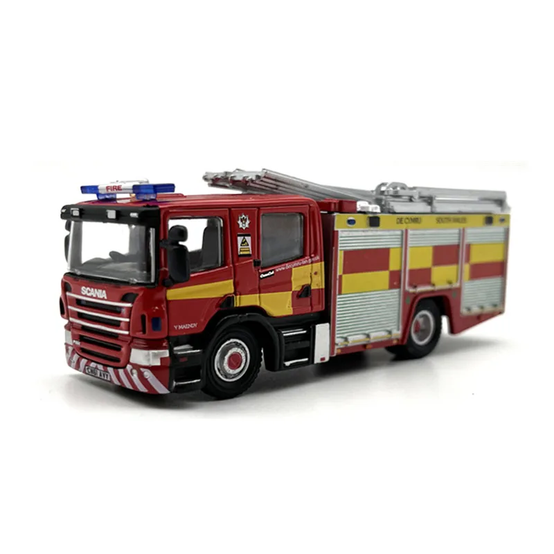 1:76 Scale Diecast Alloy CP28 Pump Ladder Fire Truck Rescue Vehicle Model Classic Toy Collectible Gift Souvenir Static Display