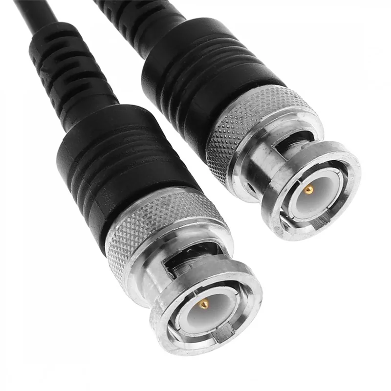 ABMH-2Pcs bnc q9 plugue macho para 35mm clipe de jacaré duplo osciloscópio sonda de teste cabo de chumbo acessório de medição de osciloscópio