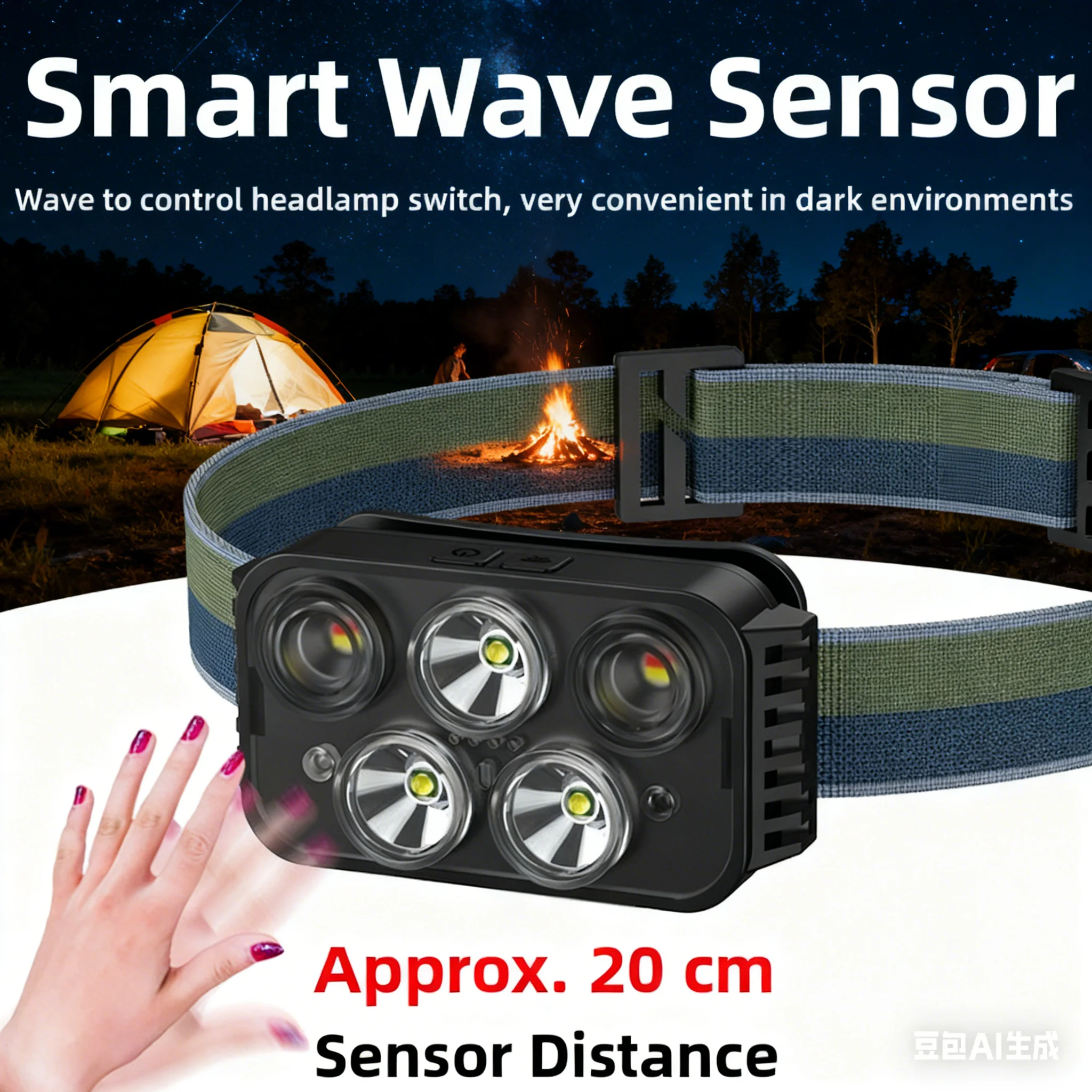 1Pc Camping Head Li…