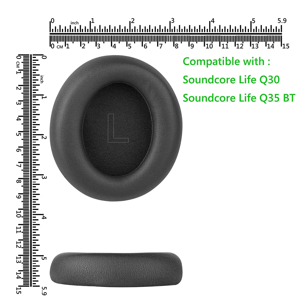 1par protein couro substituição earpads almofadas de ouvido almofada peças reparo para anker soundcore vida q10 q10 bt fones ouvido