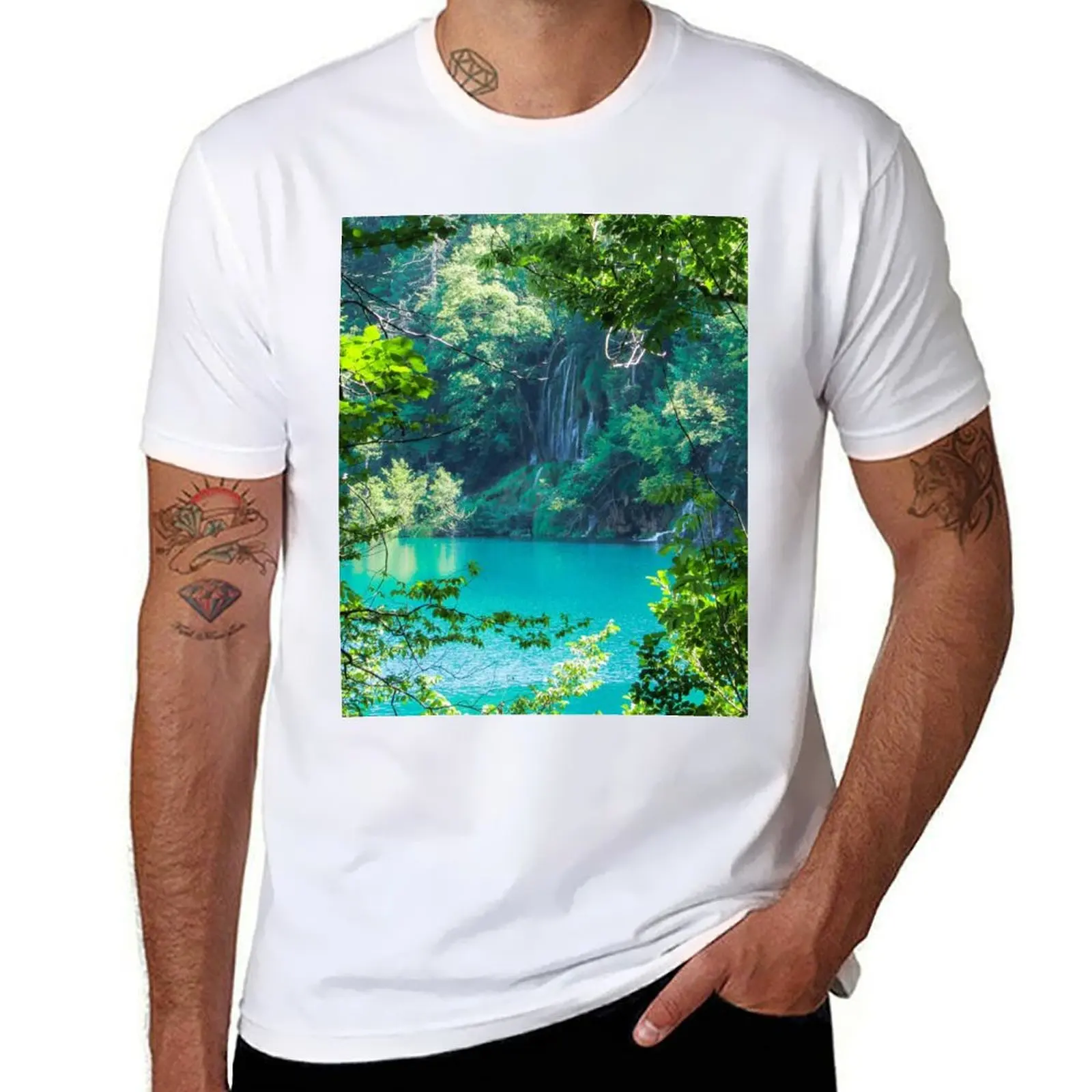 

Plitvice Lakes National Park T-Shirt anime tshirt t shirts for man slim fit t shirt man plain T-Shirt