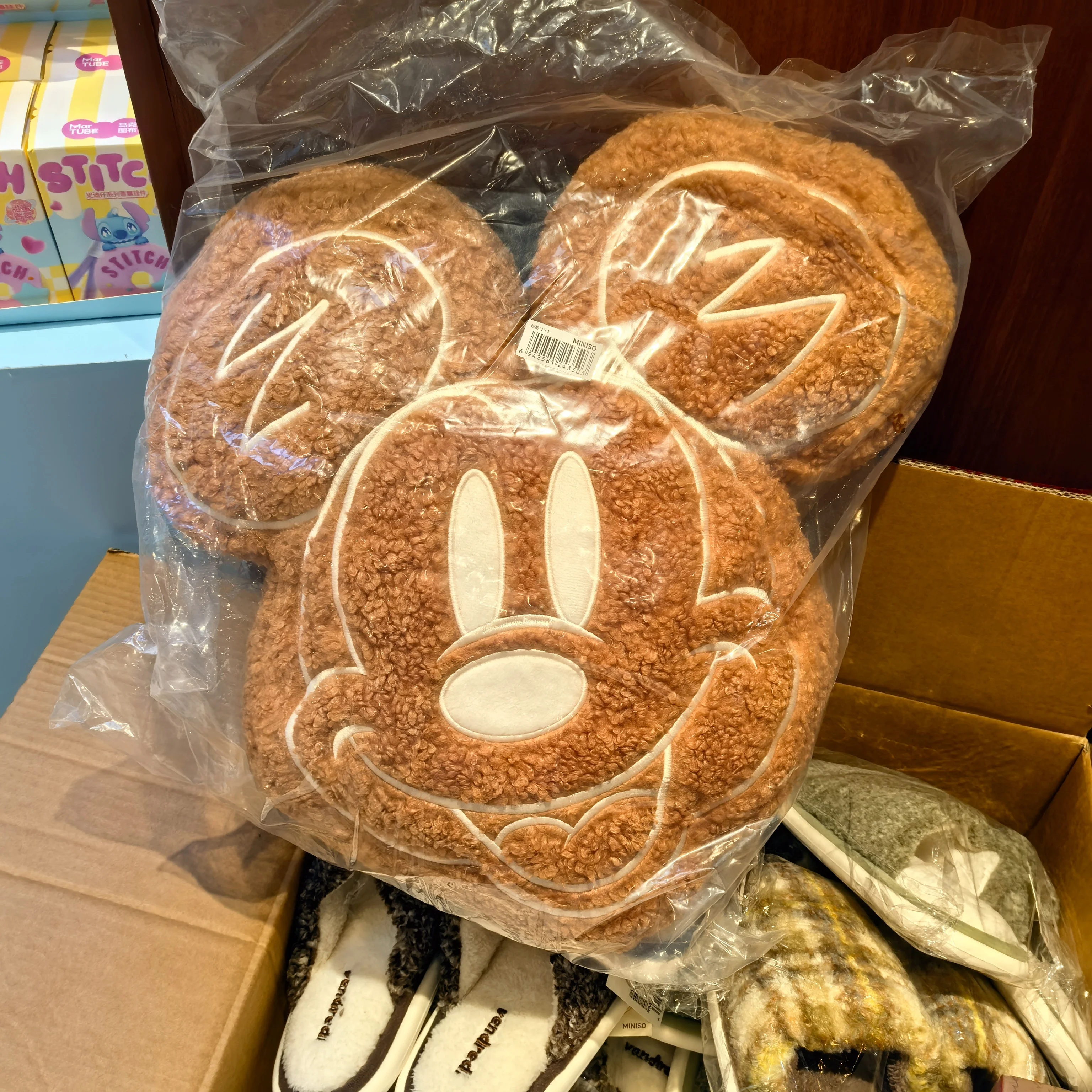 

Дисней Микки Маус пряничный человечек плюшевая подушка Рождественский декор подарок для детей домашний диван-кровать украшения