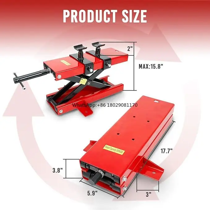 Durable 500KG Certified Motorcycle Jack for Garage & Workshop Applications