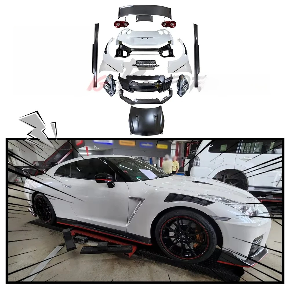 Upgrade Full Nismo Style Carbon Fiber Body Kit With Headlight & Tail Light for R35 GTR 2008-2016