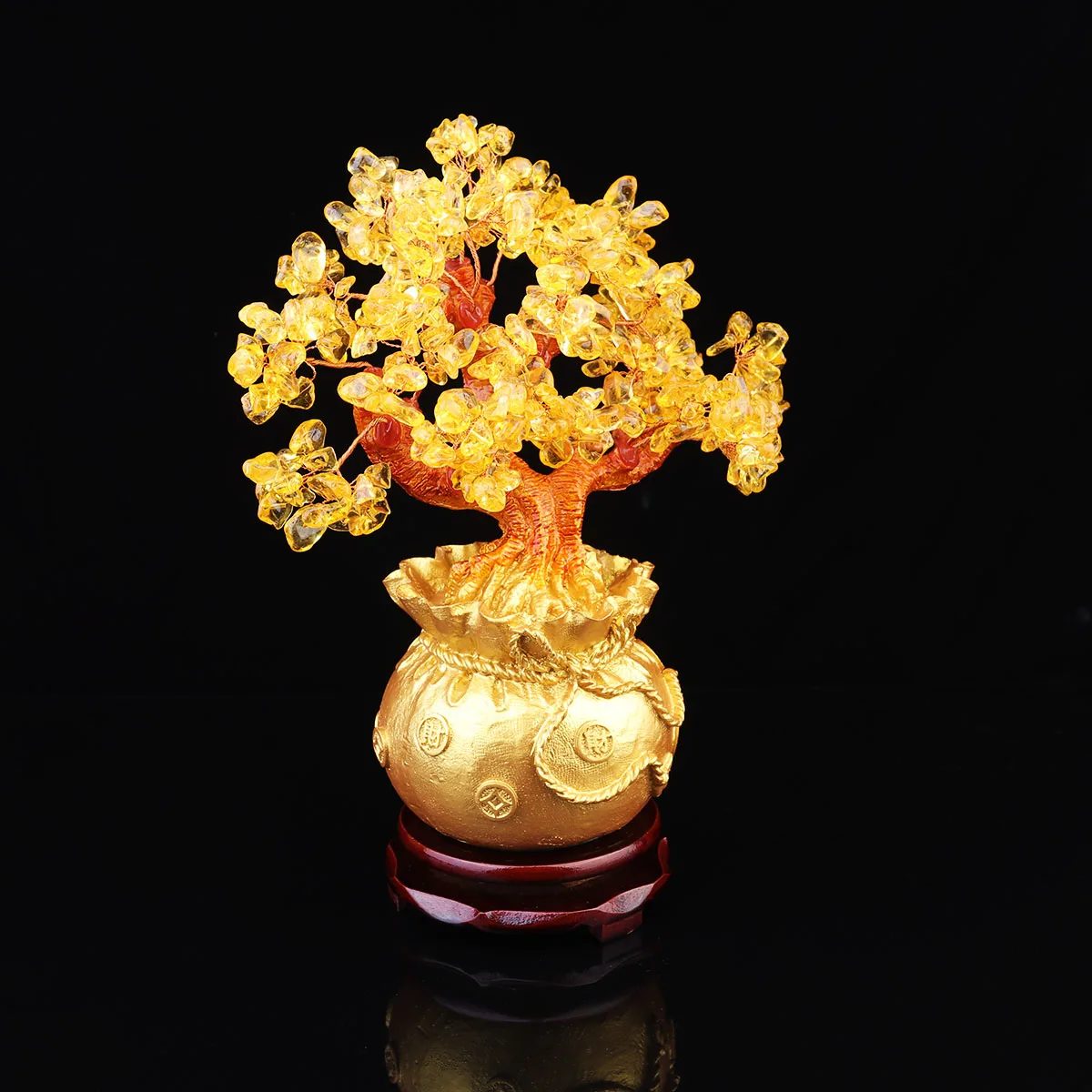 

Crystal Money Tree Bonsai Lucky Gemstone Home Office Decoration Wealth Prosperity Symbol Feng ShuiPlant Tree Ornaments Desktop