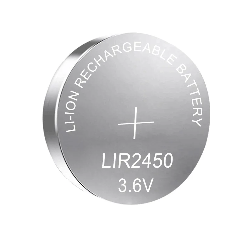 3.6V LIR2450 button - type lithium - ion rechargeable coin - type battery, can replace CR2450