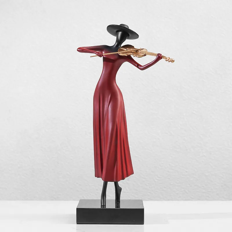 Fiddler Sculpture Ornament Home Living Room TV Cabinet Entrance Decoration Art Decoration