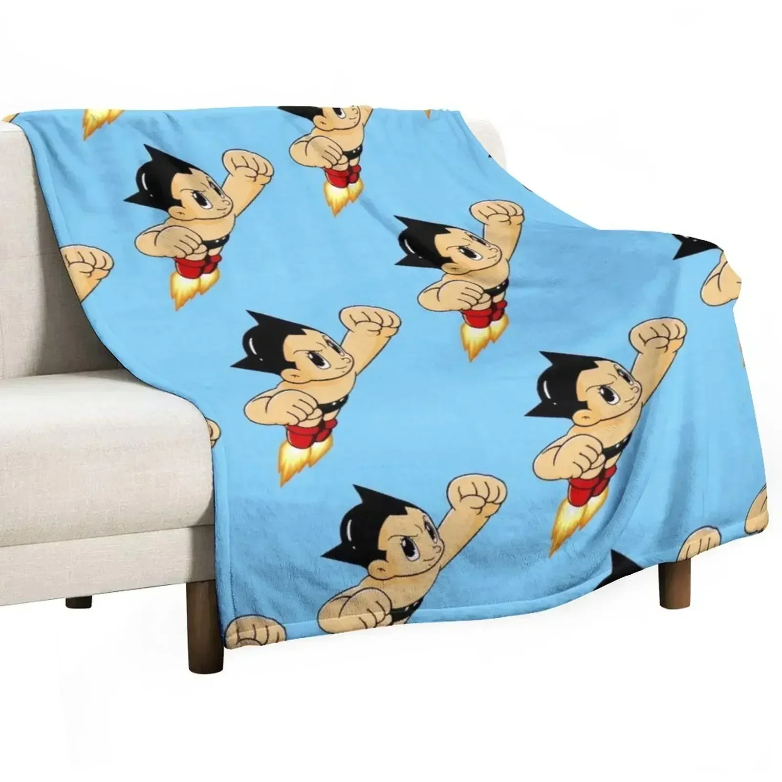 

Astro Boy Mighty Atom Throw Blanket Warm Accent Blanket for Living Room Decoration