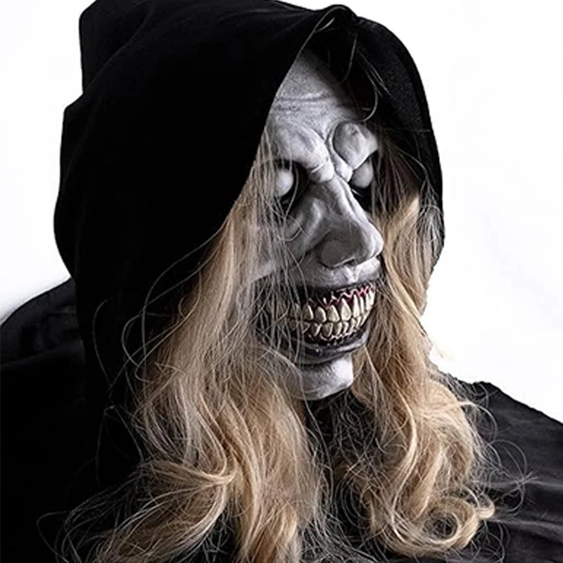 زاحف قناع حفلة الهالوين يبتسم شيطان مخيف الكبار أقنعة زي الرعب تأثيري كرنفال الدعائم مهرجان الهالوين الدعائم #3