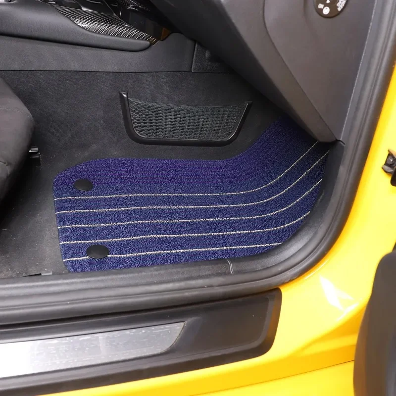Car Floor Mats TPE Rubber Car Front Row Wire Loop Foot Mats for Toyota GR Supra MK5 A90 19-25 Interior Car Accessories(6 Color)