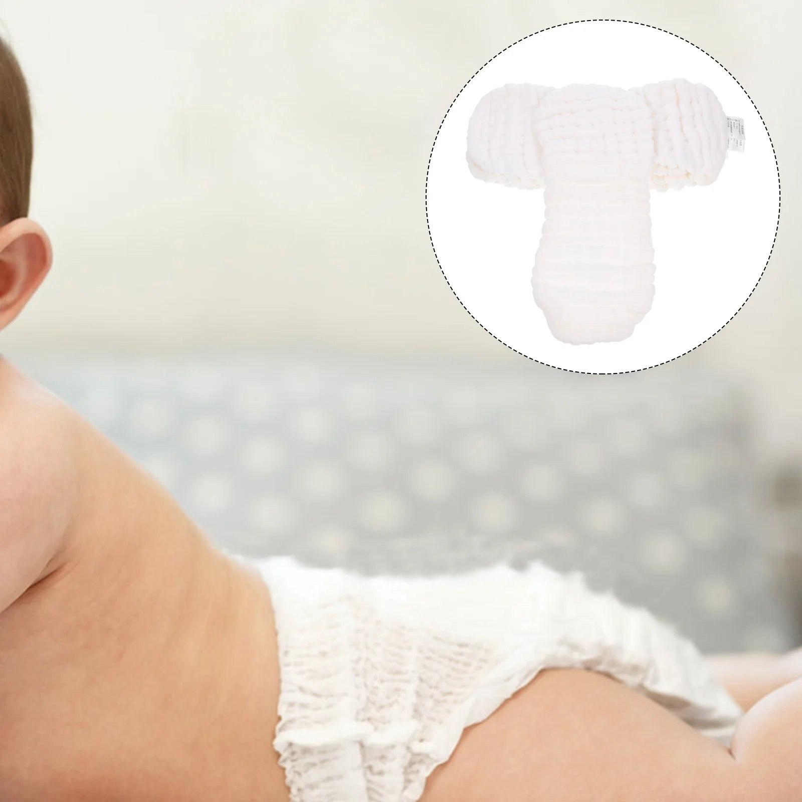 Forro de pañal de algodón para bebé recién nacido, pañales de tela lavables reutilizables, insertos transpirables con forma de maní, absorbente de humedad, 10 Uds.